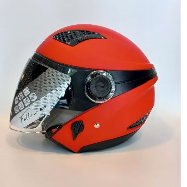 HELM ZEUS ZS610 610 MATT DRED I MERAH DOFF