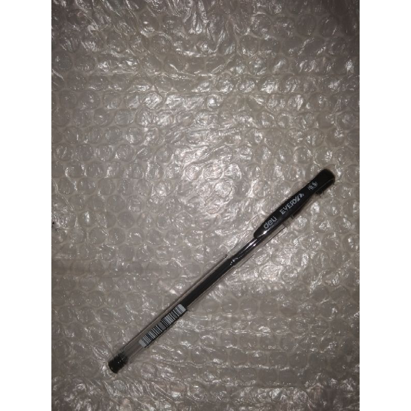 pulpen gel deli 0.5 mm warna hitam harga 1 pcs