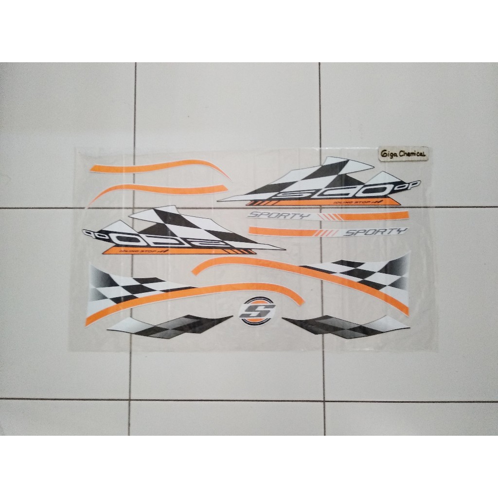 Striping Sticker Lis Honda Scoopy Sporty 2017 2018 Putih Original