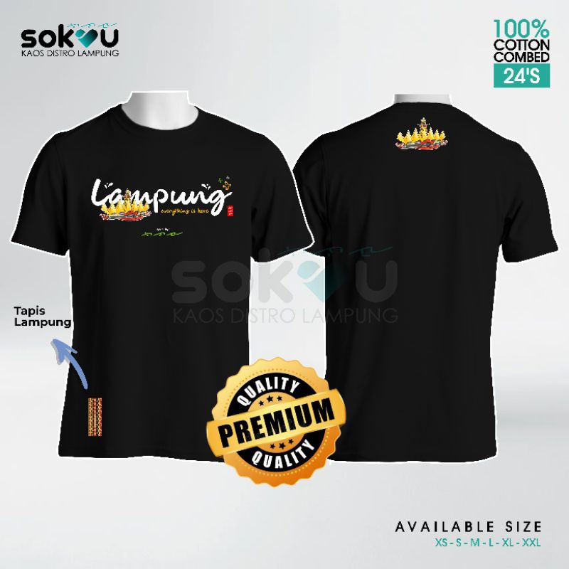Kaosku - Kaos Siger Lampung - Lampung everything is here - Cotton Combed 24s - Kaos Pria dan Wanita