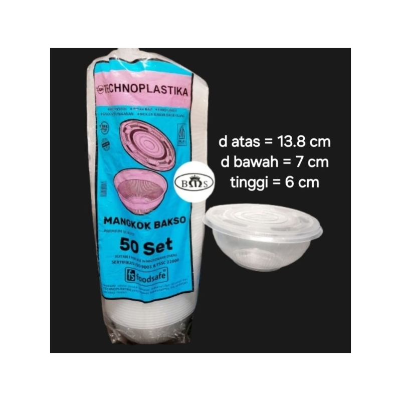 Mangkok Mika | Mangkok Bakso | Mangkok Bubur isi 50 set (sudah dapat tutup)