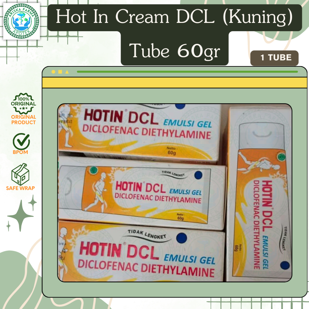 Hot In Cream DCL (Kuning) Tube 60gr per tube