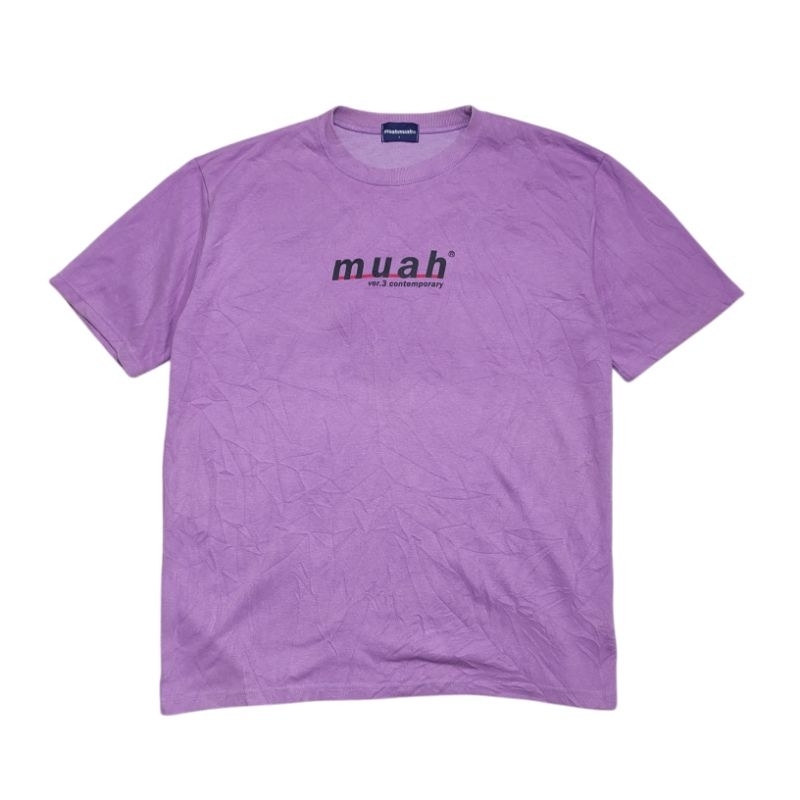 Kaos oversize muahmuah ver.3 ungu second