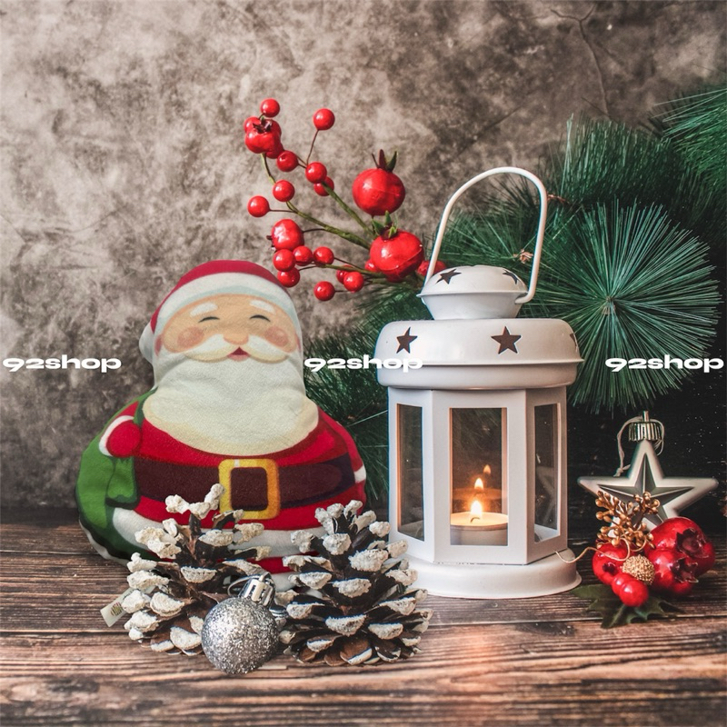 Boneka bantal santa claus besar ukuran 40 CM | boneka bantal bolak balik santa claus | dekorasi nata