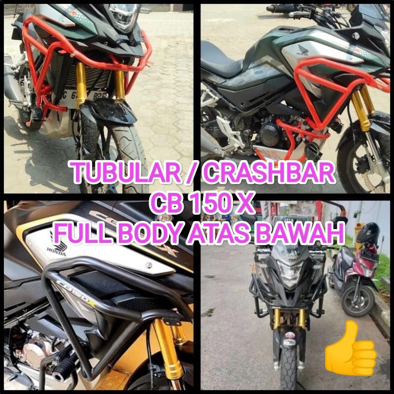 CRASHBAR CB 150 X FULL BODY ATAS BAWAH BONUS JALU SLIDER TUBULAR CB150X BODYGUARD PROTECTOR