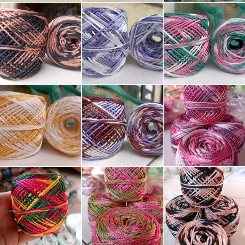 BENANG RAJUT NILON GRADASI/BENANG RAJUT NYLON SEMBUR/BENANG MURAH (1pcs)