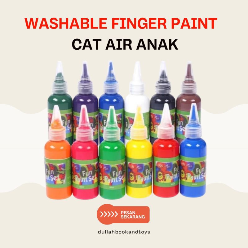 

Cat Air Anak Fun Finger Painting 60ml non Toxic / Washable Finger Paint / Mainan Edukasi