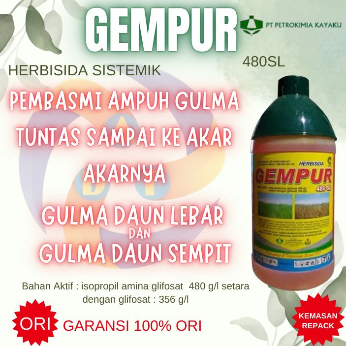 GEMPUR 100 ML OBAT RACUN PEMBASMI RUMPUT LIAR KEMASAN REPACK