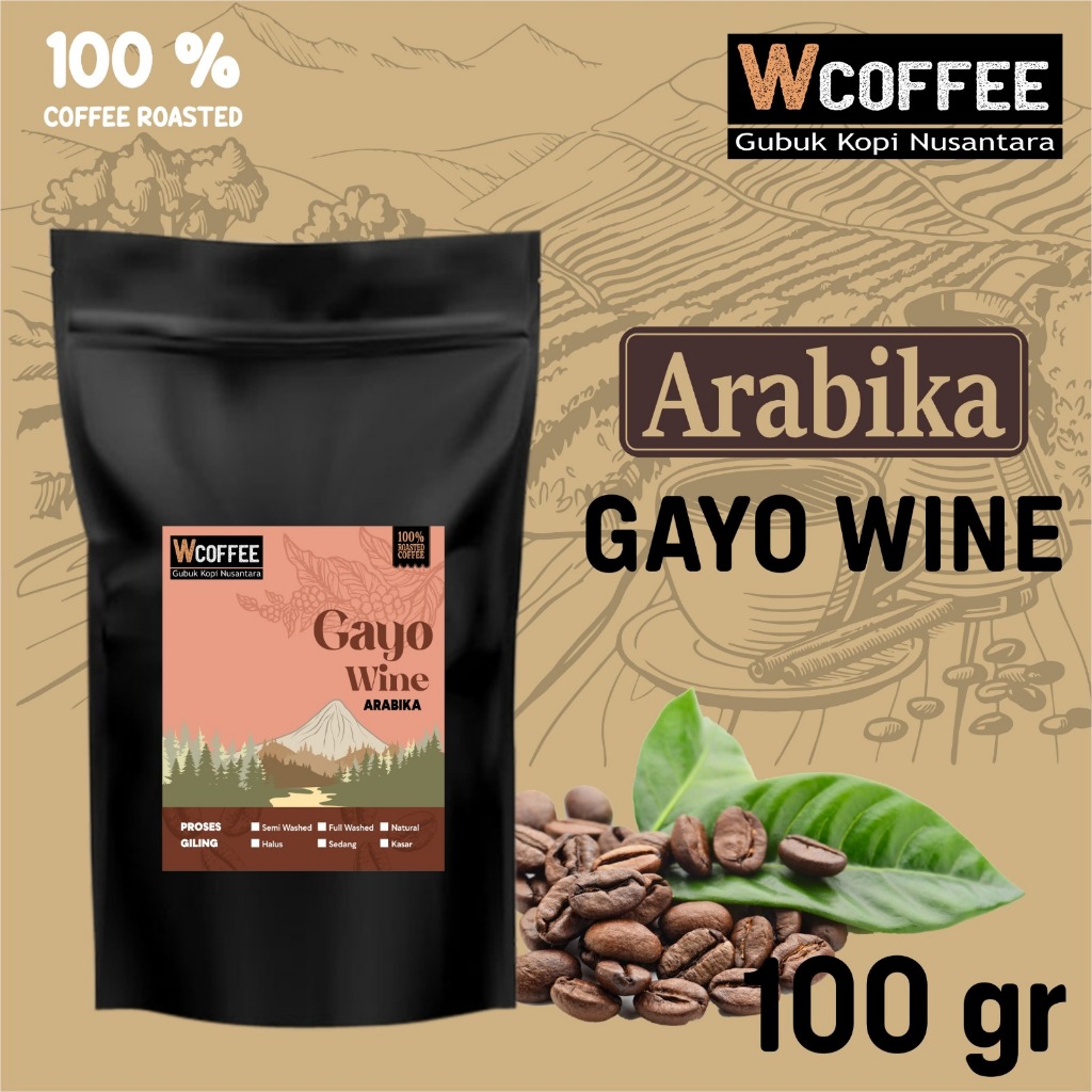 

Biji Kopi Bubuk Arabika gayo Wine100gr - Kopi Bubuk wcoffee