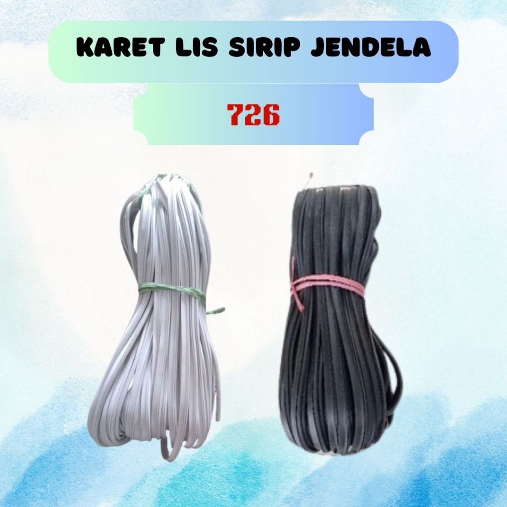 Karet Sirip Kusen Pintu Jendela Alumunium 726 Hitam Putih