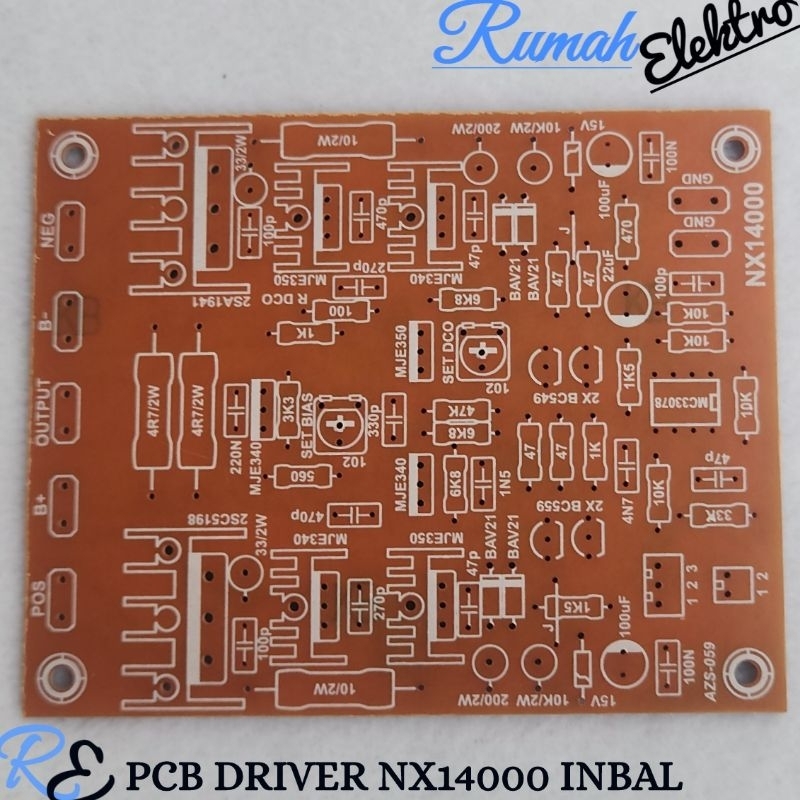 PCB POWER DRIVER AMPLIFIER NX14000 INBAL NX14000 INPUT BALANCE