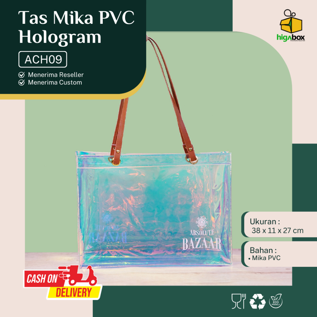 

TERIMA JASA CUSTOM TAS MIKA / Custom Tas Mika Transparan / Custom Ukuran Tas mika / Plastik Pvc / Custom ukuran Tas Hampers Gift bag | ACH09 ABSOLUTE BAZAAR
