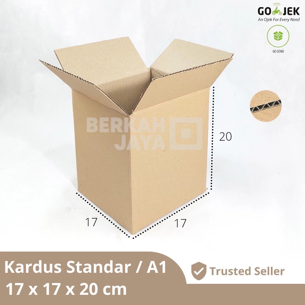 

[KHUSUS INSTANT] 17x17x20 cm Kardus Box Dus Kotak Polos Baru Packing Celengan Asbak Kerajinan Kardus 17 x 17 x 20 cm