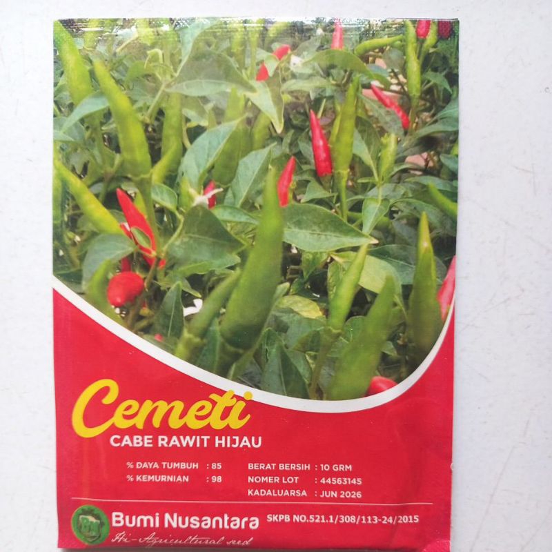 benih cabe rawit hijau tegak 10 gram CEMETI merpati seed