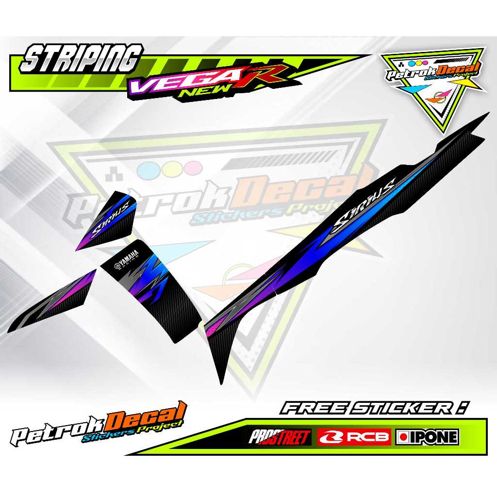 STRIPING VARIASI YAMAHA VEGA R NEW SIRIUS / STICKER LIST VARIASI MOTOR VEGA R NEW SIRIUS