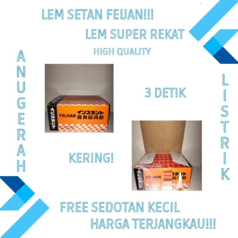 

LEM SETAN FEIJIAN MURAH SUPER REKAT HASIL MULUS (PER BOX ISI 50PCS)