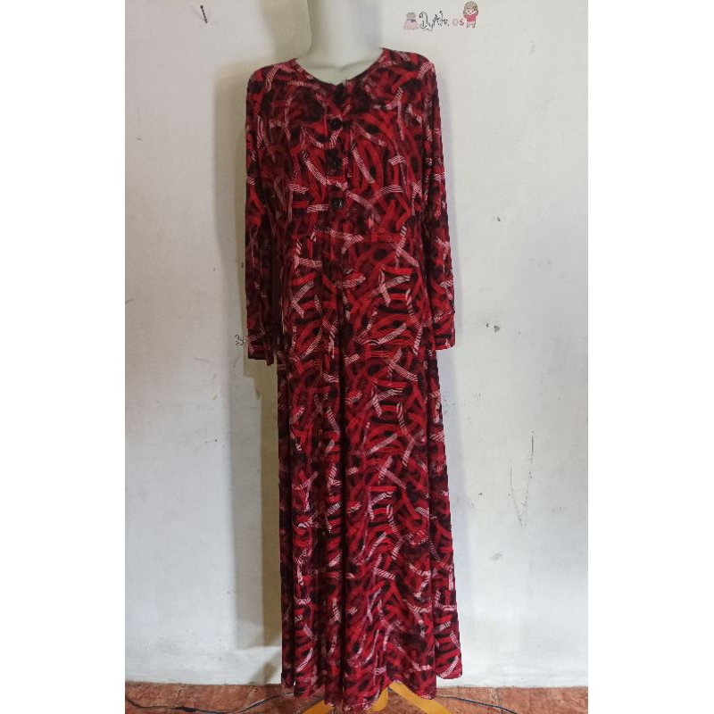 gamis jumbo Jersey premium busui kancing chofya collection/gamis putih