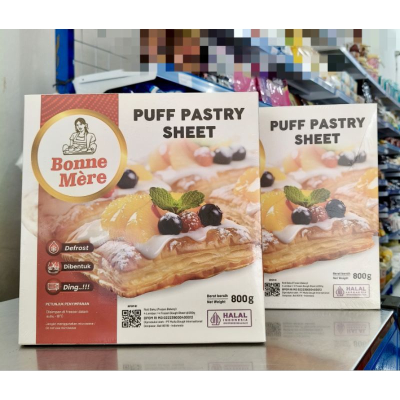 Bonne Merre Puff Pastry 800gr/Puff Pastry Bonne Merre 800gr/Pastry Beku/Roti Pastry