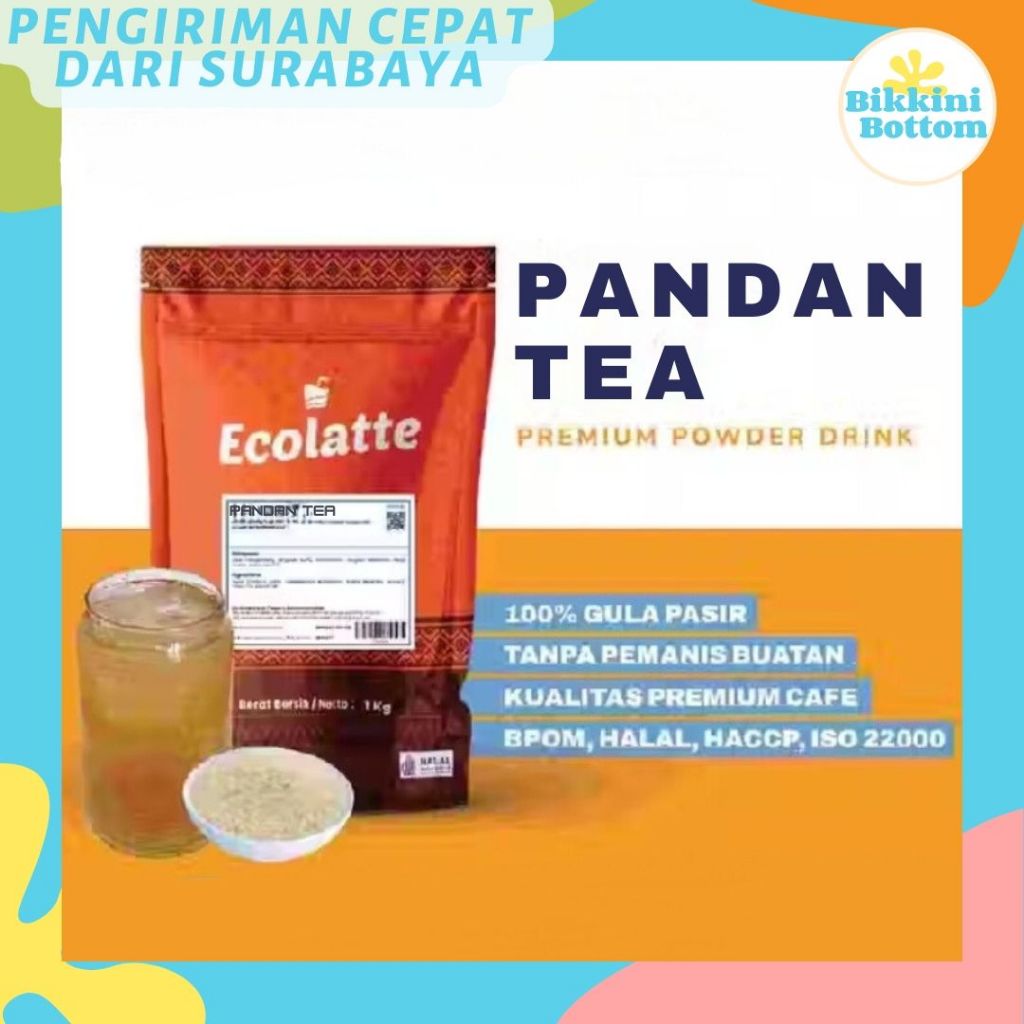 

Bubuk Minuman PANDAN TEA Ecolatte Premium 1kg Bubuk Minuman Rasa PANDANTEA Powder Drink Halal