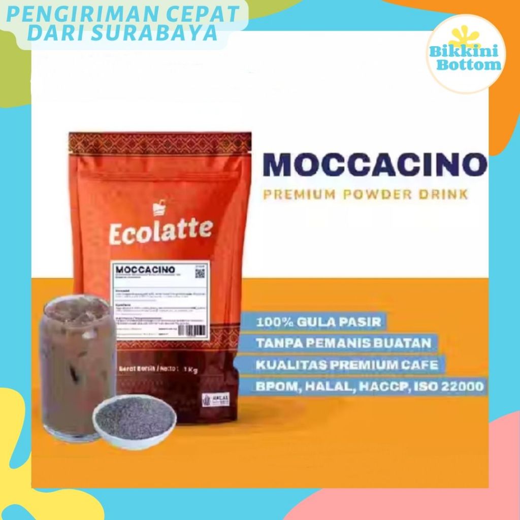 

Bubuk Minuman MOCCACINO Ecolatte Premium 1kg Bubuk Minuman Rasa MOCCACINO Powder Drink Halal