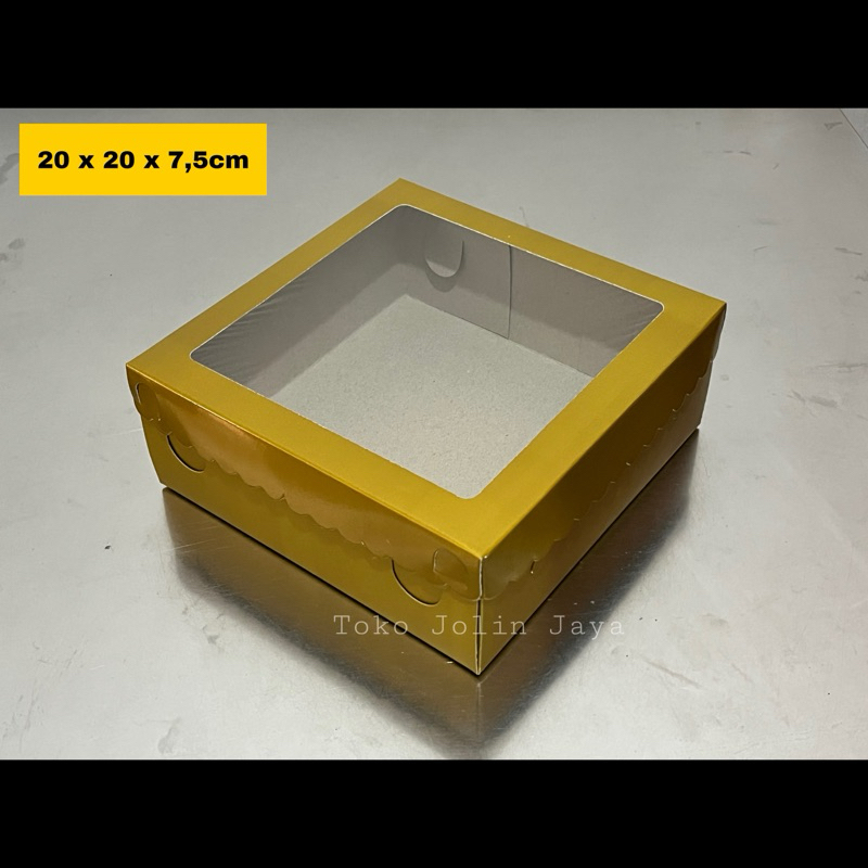 

5 lbr kotak kue warna emas / kotak gold uk.20