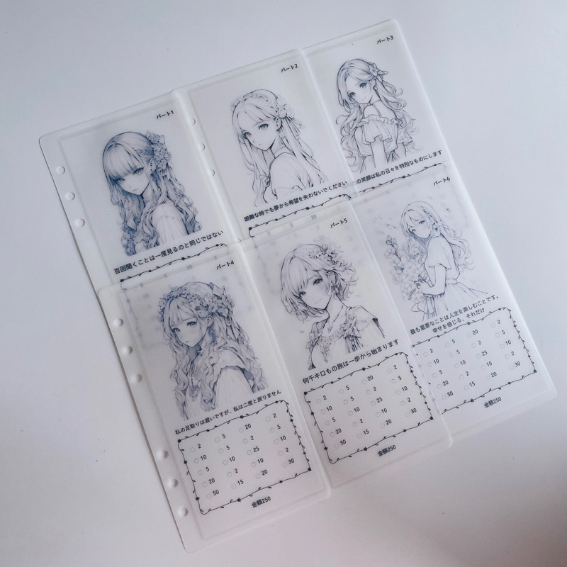 

Waifu savings challenge untuk binder A6