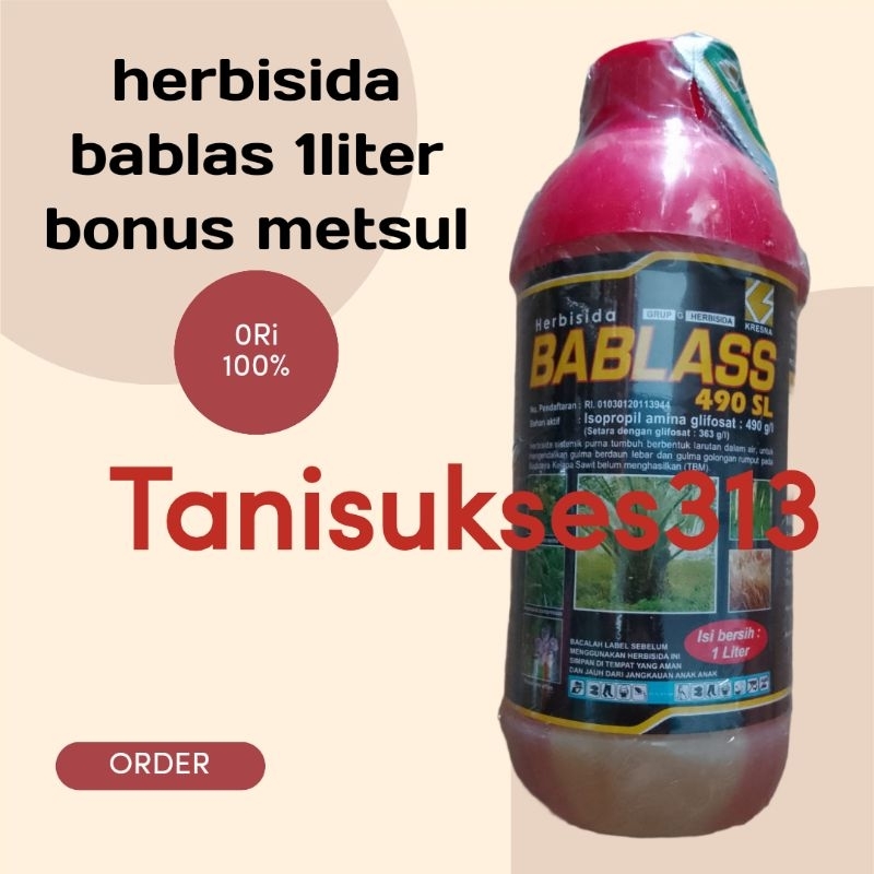 Herbisida bablas 490sl 1liter bonus metsul obat rumput gliposat 490sl Bablas 1liter