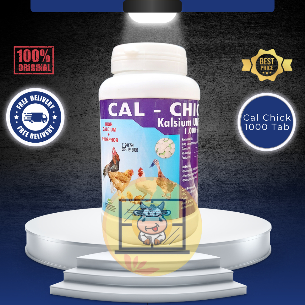 CAL CHICK Calcium kalsium kalk 1000 kaplet vitamin penguat tulang ayam