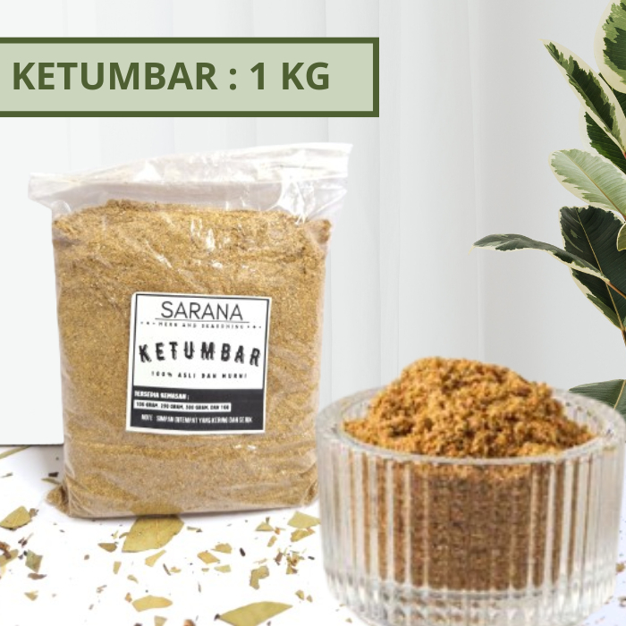 Ketumbar Bubuk Organik 100% Kiloan 1 kg / Rempah Bubuk Powder / Bumbu Dapur Bubuk Lengkap