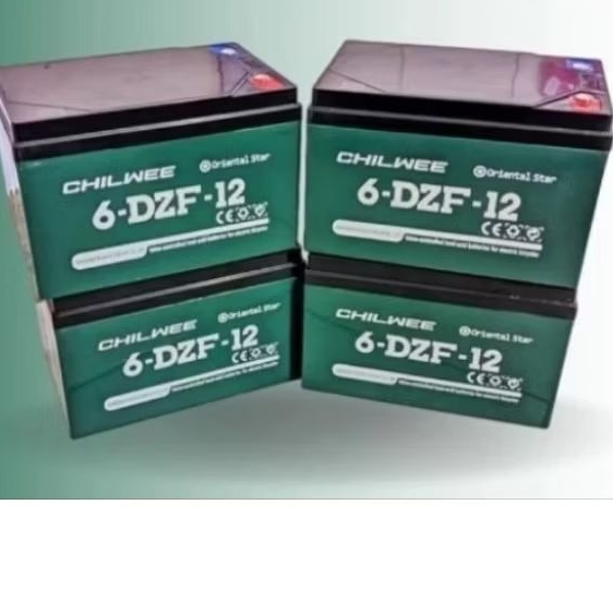 Aki Sepeda Listrik 12V/12Ah CHILWEE (1 set isi 4)