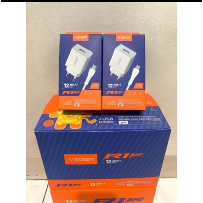 VEGER R1PRO CHARGER KABEL MICRO/TYPE-C Fast Charging