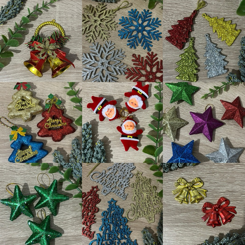 Dekorasi Natal Gantungan Pohon Natal ||  Bintang Salju Boneka Gantungan