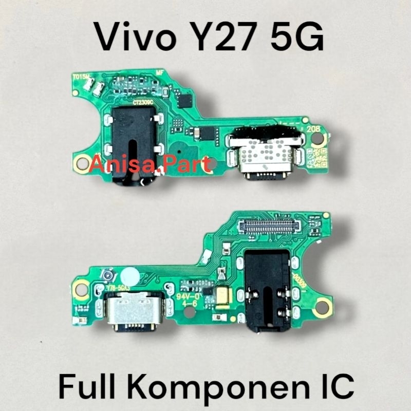Papan Cas Konektor Cas Vivo Y27 5G Original Full Komponen Ic Board Charger Papan Cas Konektor Cas Mi