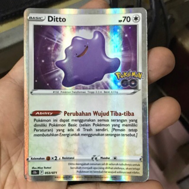 DITTO KARTU LANGKA POKEMON GO s10b