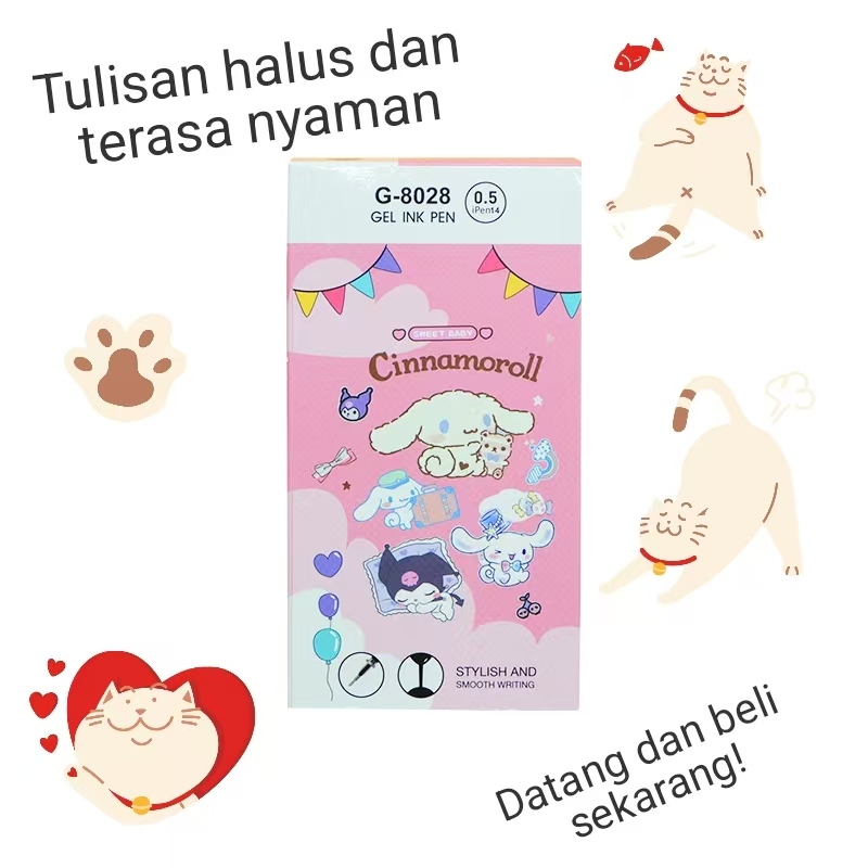 

(12)pulpen new gel 0.5mm bolpoin gel pens ,Anjing kayu manis, lucu, tangan sensitif dan lembut, pembukaan toko