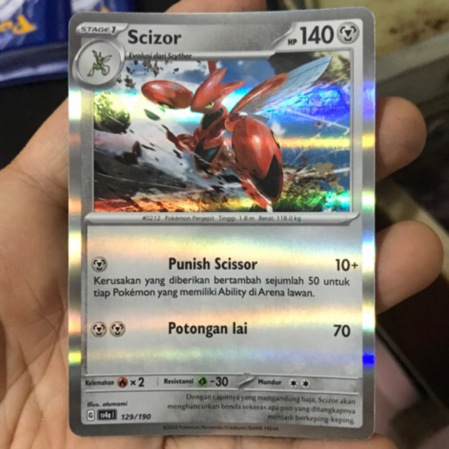 SCIZOR KARTU POKEMON HOLO SV4a