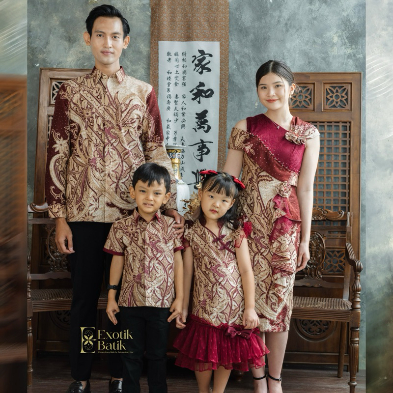 Harmony Batik Couple Family set/ batik imlek Batik Keluarga/ Batik Anak/Batik Couple Lamaran/Batik P
