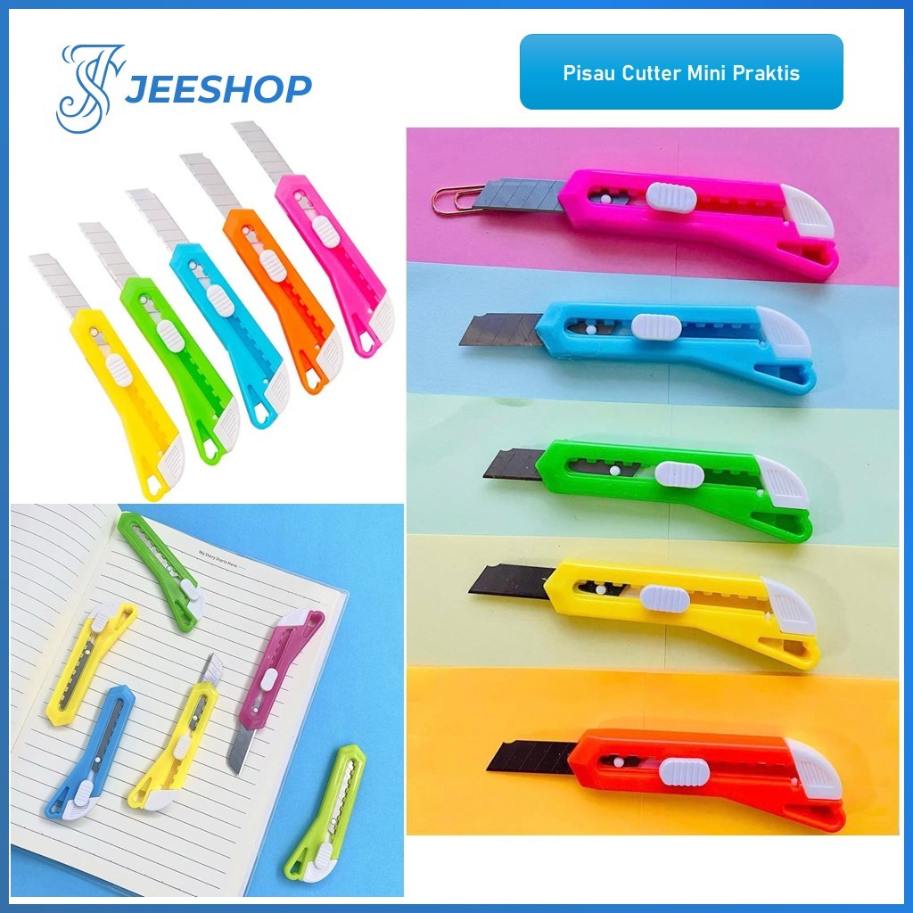Pisau Cutter Mini Gantungan Kunci Pisau Cutter Kecil Silet Tajam Pemotong Praktis Multifungsi