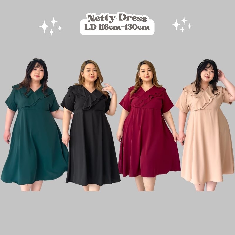 NETTY DRESS - DRESS JUMBO DRESS BIG SIZE