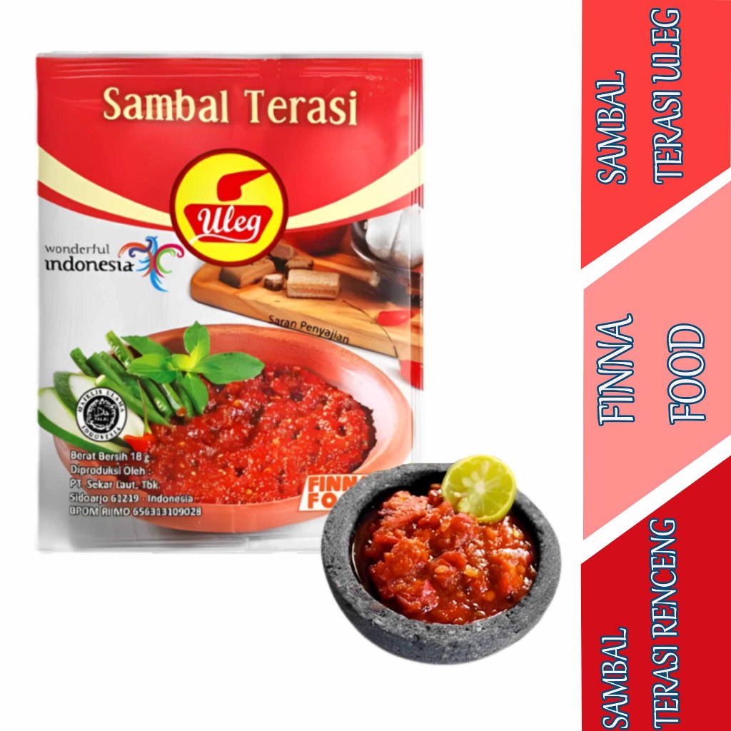 

Sambal Terasi Sachet - Finna Food - Sambal Terasi Uleg - Isi 10 sachet 18gr