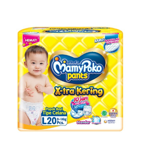 MamyPoko Pants X-tra Kering -  L 20  ( ISI 20 )- Popok Bayi Celana
