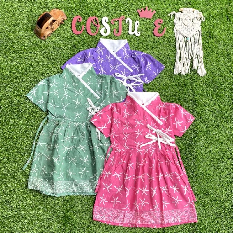 BATIK COSTUME DRES BATIK ANAK MOLLIE KIMONO LENGAN PENDEK