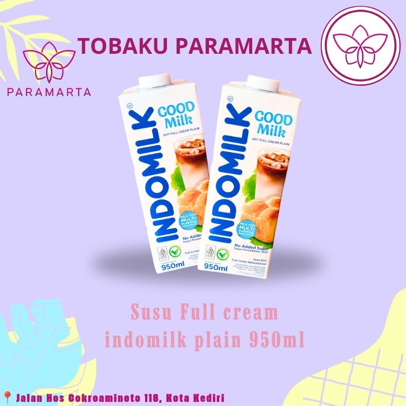 

SUSU UHT FULLCREAM INDOMILK/ UHT INDOMILK PLAIN 950ML/ SUSU UHT MURAH