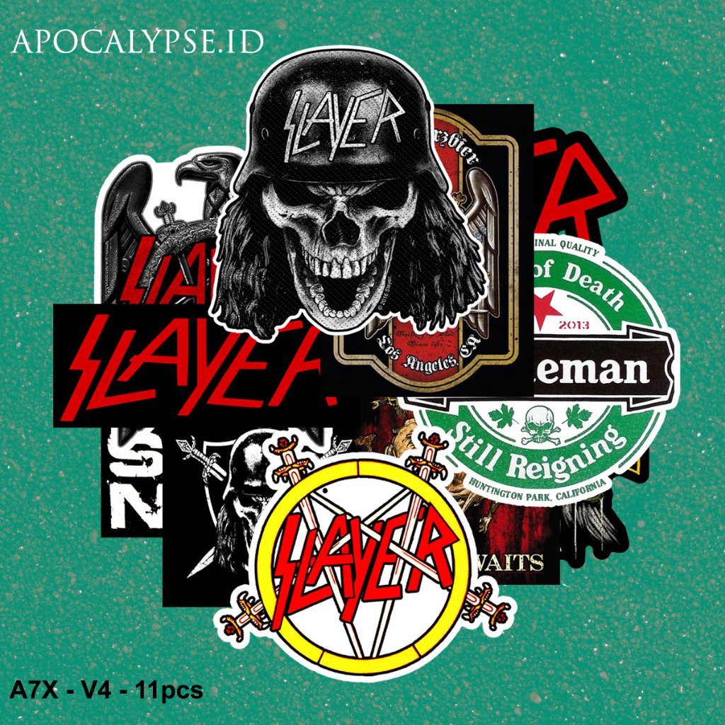 

STICKER PACK BAND SLAYER - VINYL ANTI AIR Stiker Helm / Laptop / aksesories