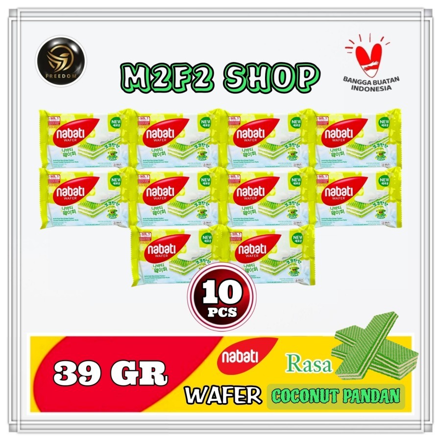 

Nabati Wafer Cocopan Coconut Pandan Cream | Krim Kelapa Pandan Sachet - 39 gr (Kemasan 10 Pcs)