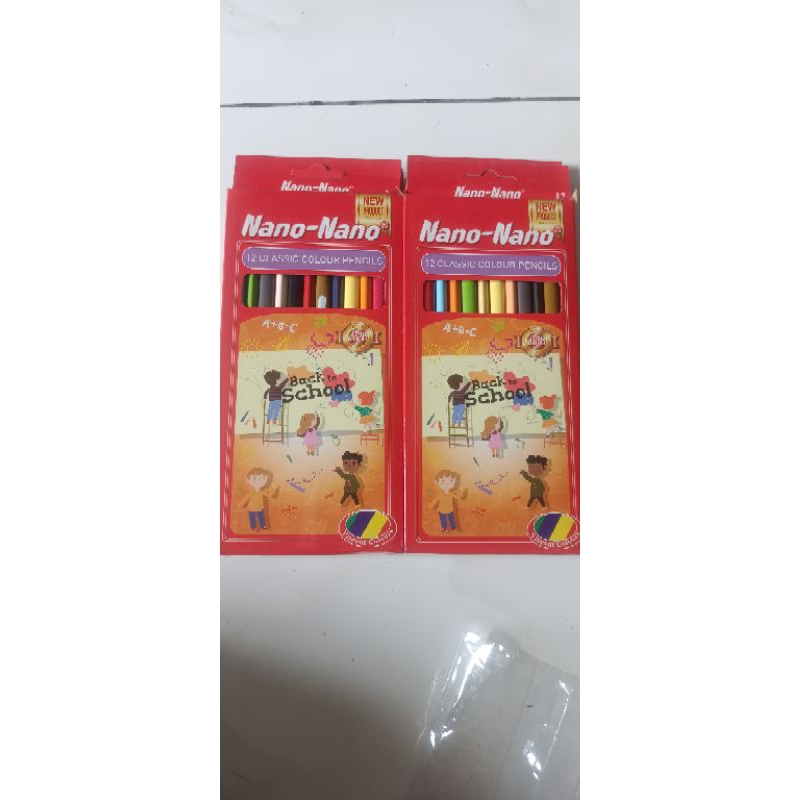 

Pensil warna kayu ukuran panjang 12 warna