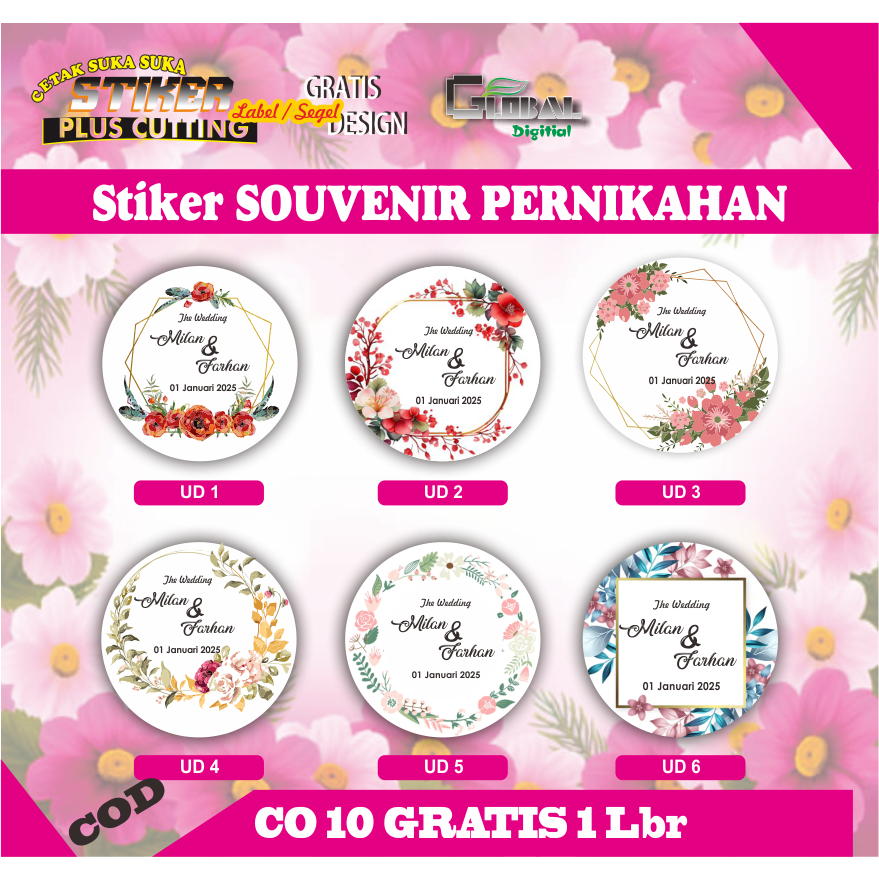 

Stiker Souvenir Pernikahan / Stiker Engagement / Stiker Ucapan Wedding