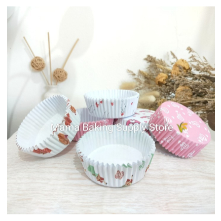 Cupcake Cup Cake Cup Roti PET Random ROUND BULAT Banyak Ukuran 25 pcs 14/DM bawah 8cm