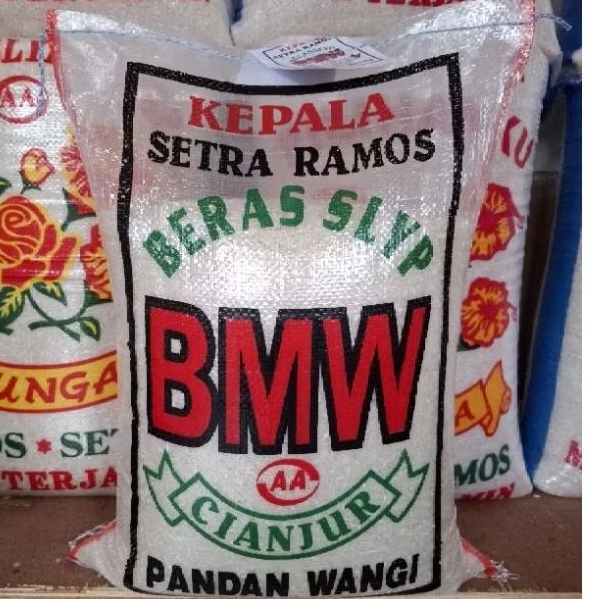 

Beras slyp super Bmw cianjur 20kg pulen enak wangi