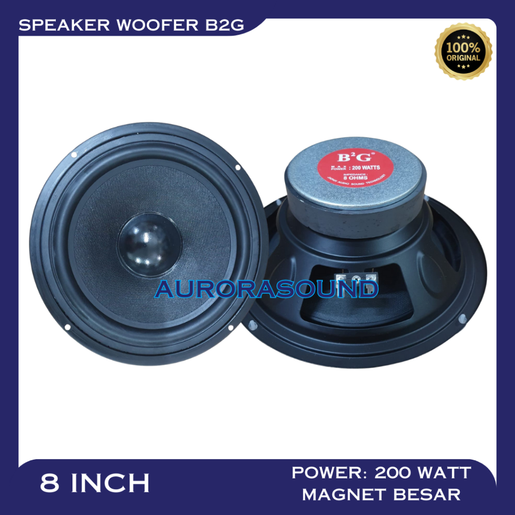 SPEAKER B2G 8 INCH WOOFER 8 IN MAGNET BESAR MB ORIGINAL
